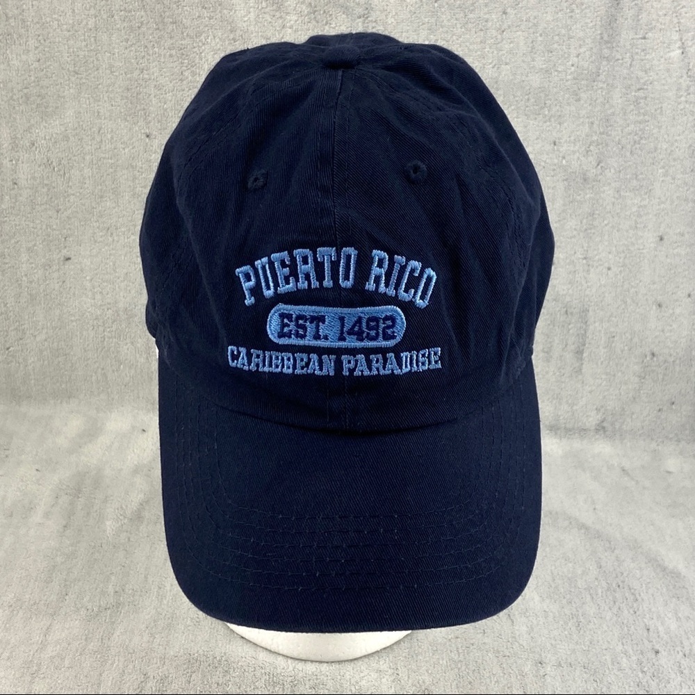 Newhatten Puerto Rico Caribbean Paradise Ball Cap 100% Cotton Denim Adjustable